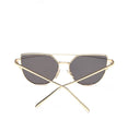 Vintage Metal Reflective Cat eye Sunglasses