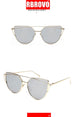 Vintage Metal Reflective Cat eye Sunglasses