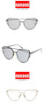 Vintage Metal Reflective Cat eye Sunglasses