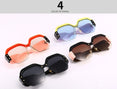 Luxury Half Frame Square Women Rivet Sunglasses