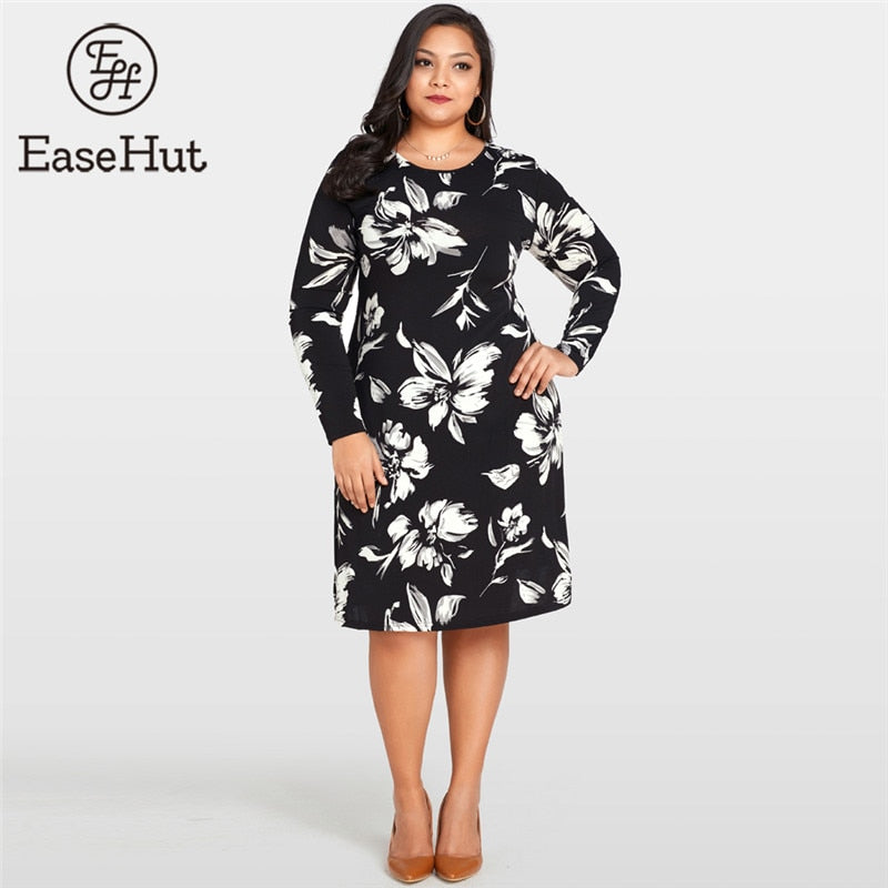 Long Sleeve Vintage Floral Dress