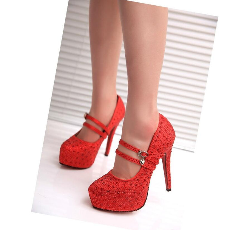 Crystal Women Wedding Shoes High Heels