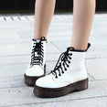 Ankle Wedges Female Lace Up Platforms Shoes