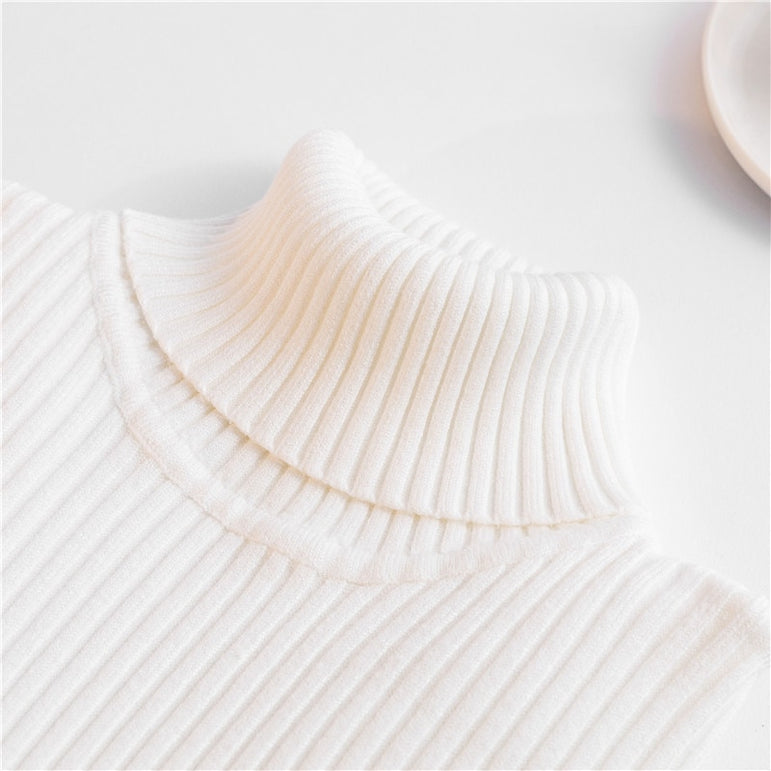 Spring Knitted Turtleneck Casual Pullovers