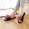 Love Heart Cotton Women Slippers