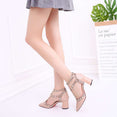 Leather Rivet Pumps Women High Heel