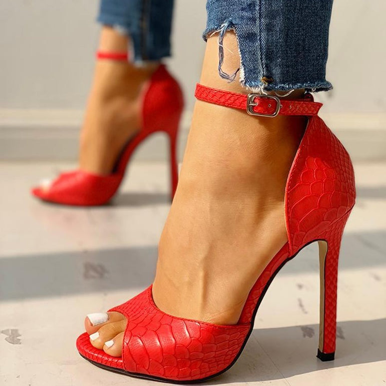 Stiletto Super Open Toe Pumps