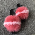 Cute Plush Fox Hair Fluffy Furry Slippers