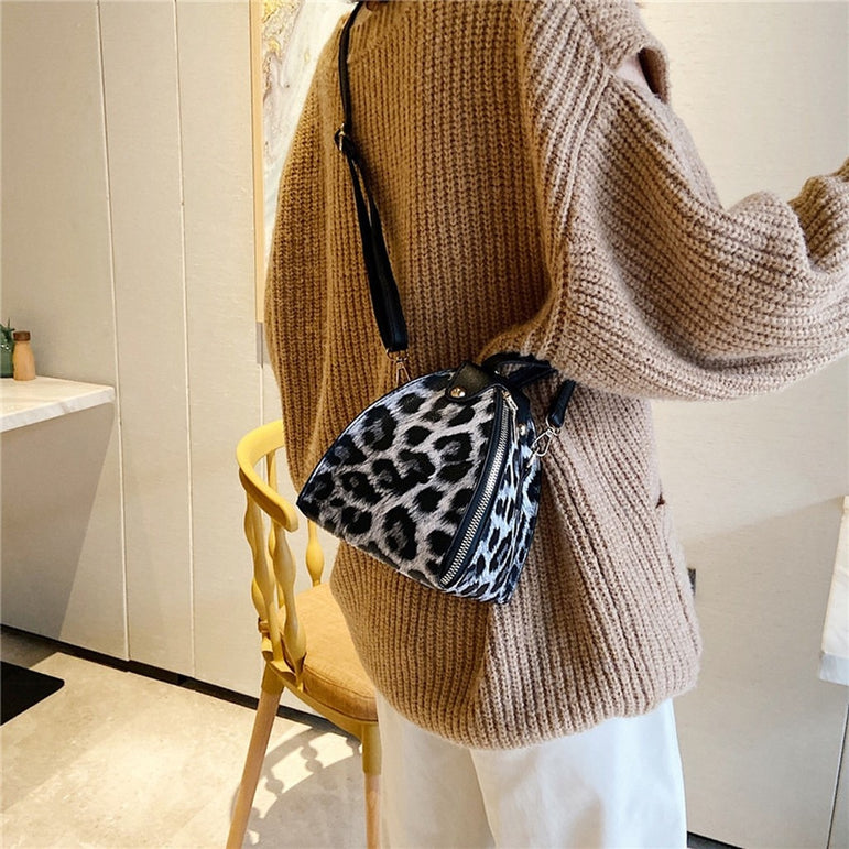 Luxury Messenger Leopard Print Bag