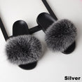 Real Fox Fur Slides Home Furry Slippers