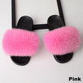 Real Fox Fur Slides Home Furry Slippers