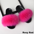 Real Fox Fur Slides Home Furry Slippers