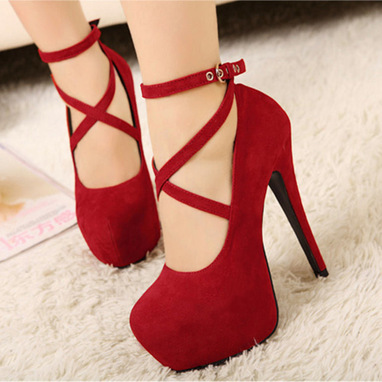 Ankle Strap Woman Party Pumps