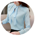 Chiffon Bow Collar Office Blouse