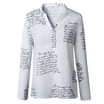 Women Letters Printing Blouses