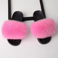 Real Fox Fur Slides Home Furry Slippers