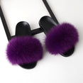 Real Fox Fur Slides Home Furry Slippers