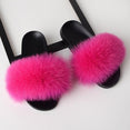 Real Fox Fur Slides Home Furry Slippers