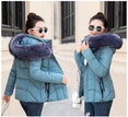 Winter Women Fur Collar Hooded Jacket