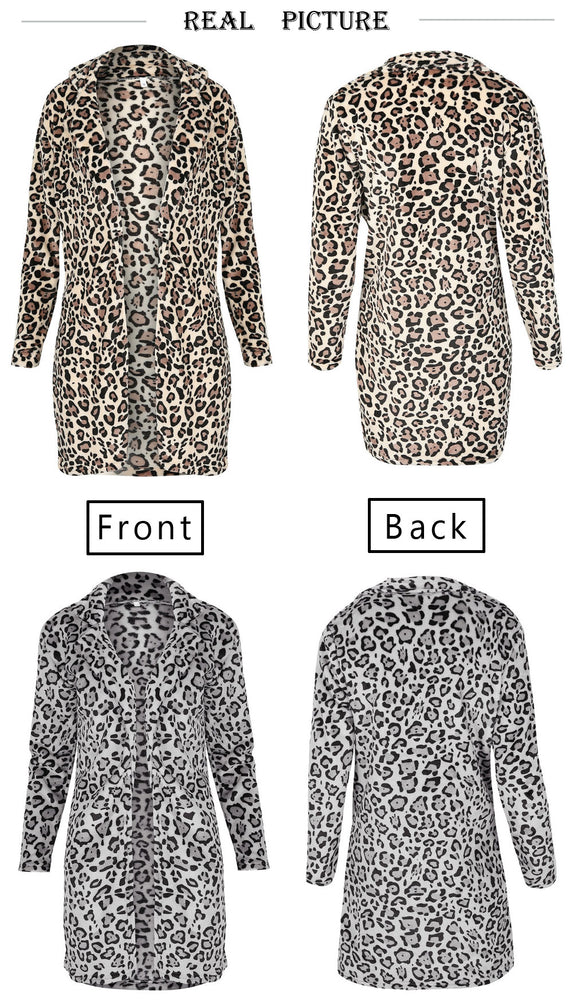 Leopard Outwears Winter Faux Fur Coat