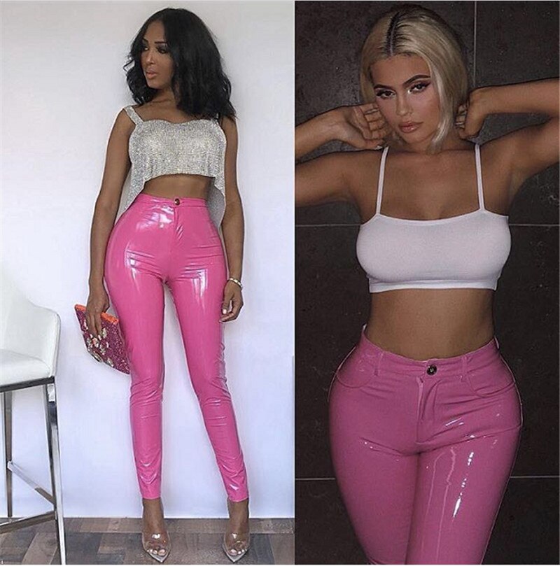 Leather Bodycon Flat Pencil Women Pants