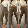 Casual Lace Up Stretch High Waist Pants