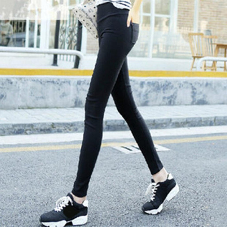 High Waist Pencil Stretch Skinny Long Pants