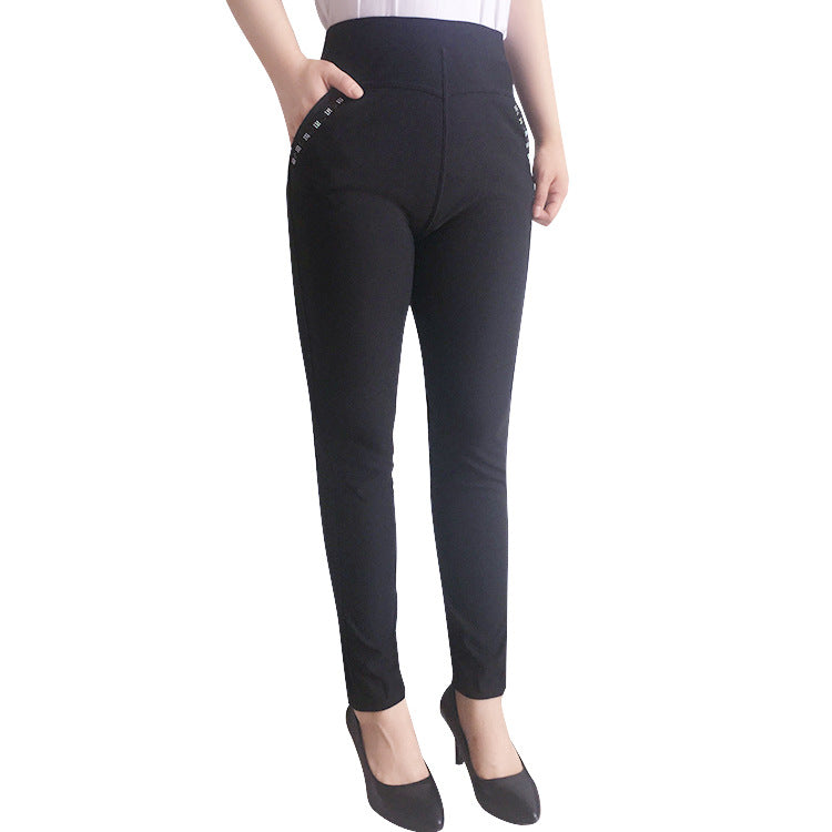 Casual Style Women Velvet Warm Pants