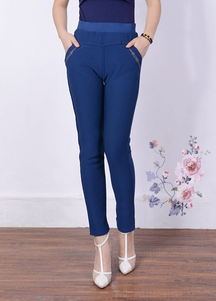 Casual Style Women Velvet Warm Pants