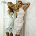 Hollow Out Lace Halter Women Dress