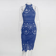 Hollow Out Lace Halter Women Dress