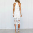 Hollow Out Lace Halter Women Dress