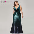 Mermaid Party Gowns Sleeveless Sequined Evening Dress