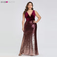 Mermaid Party Gowns Sleeveless Sequined Evening Dress