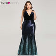 Mermaid Party Gowns Sleeveless Sequined Evening Dress