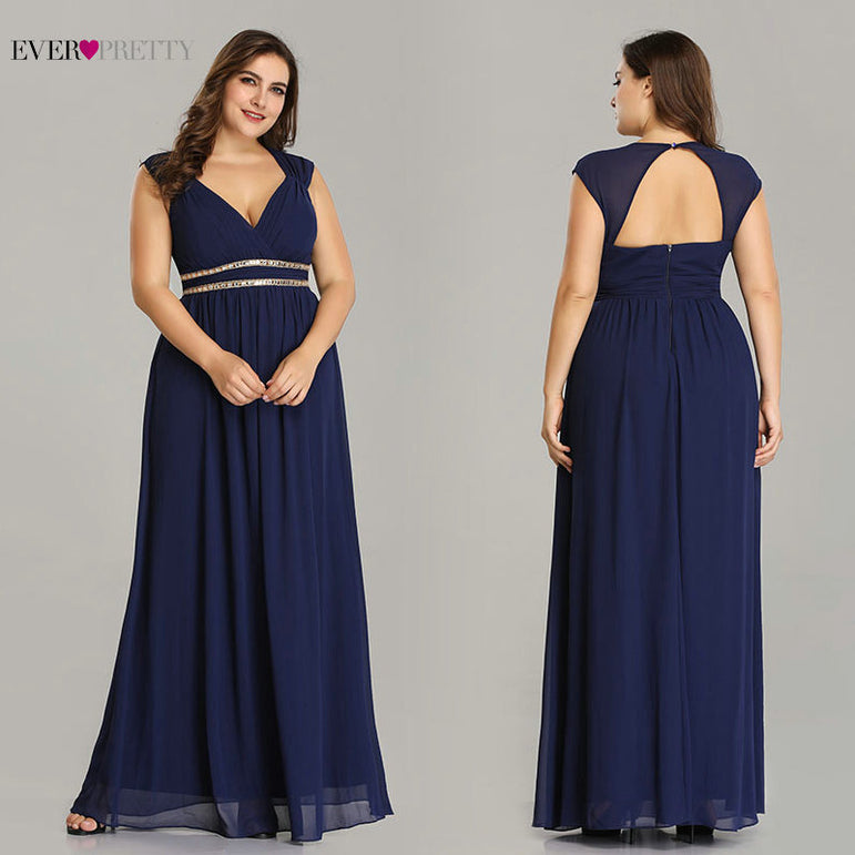 Elegant Plus Size Chiffon Formal Evening Dress