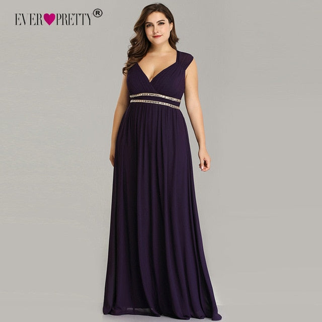 Elegant Plus Size Chiffon Formal Evening Dress