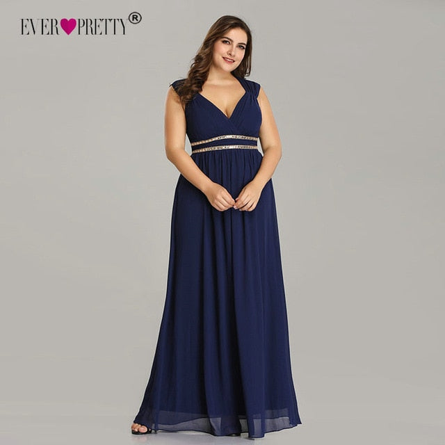 Elegant Plus Size Chiffon Formal Evening Dress