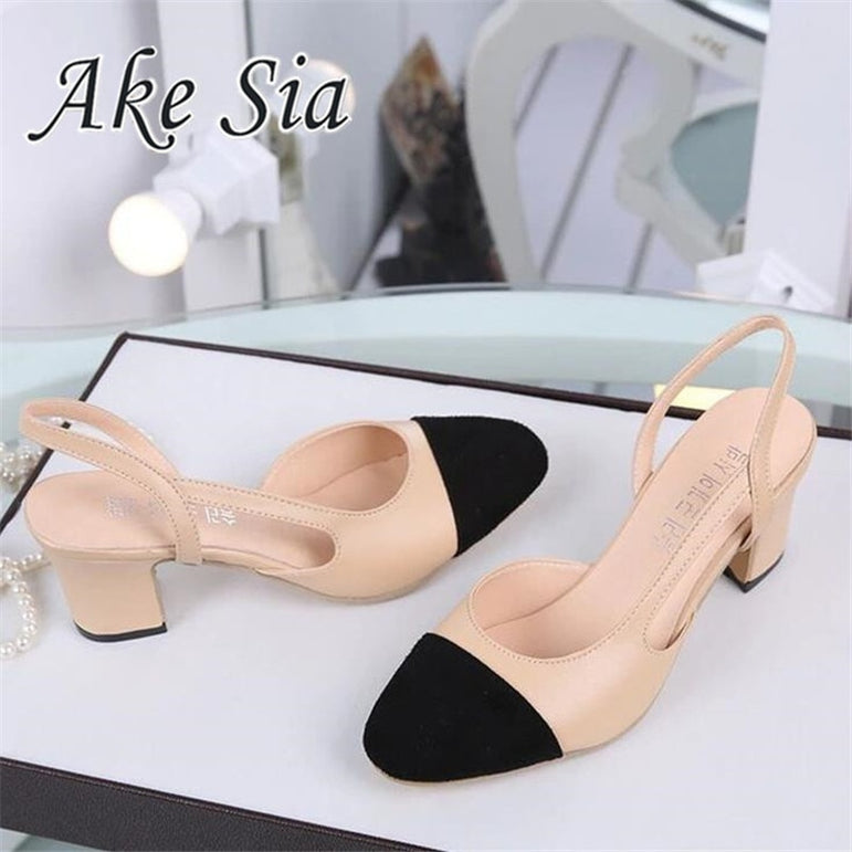 Elegant Square toe High Heel Women Sandals