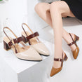 Shallow Mouth pointed Hollow Coarse Sandals High Heeled