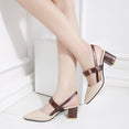 Shallow Mouth pointed Hollow Coarse Sandals High Heeled