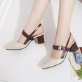 Shallow Mouth pointed Hollow Coarse Sandals High Heeled