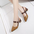 Shallow Mouth pointed Hollow Coarse Sandals High Heeled