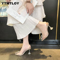 Luxury Pointed Toe Slip on Pumps Transparent High Heels