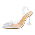 Luxury Pointed Toe Slip on Pumps Transparent High Heels