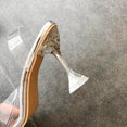 Luxury Pointed Toe Slip on Pumps Transparent High Heels