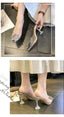 Luxury Pointed Toe Slip on Pumps Transparent High Heels