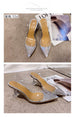 Luxury Pointed Toe Slip on Pumps Transparent High Heels