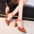 Flock pointed High Heels