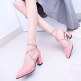 Flock pointed High Heels